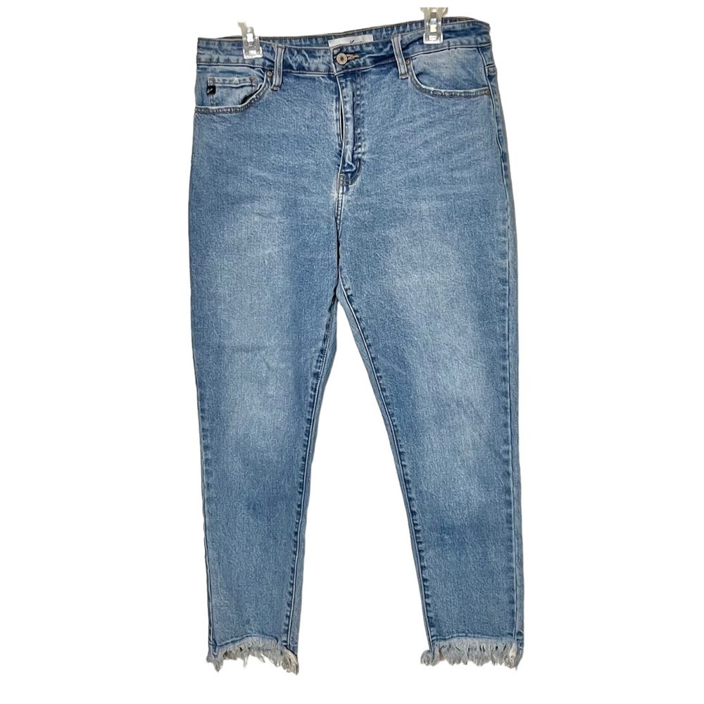 KanCan Light Wash Raw Hem Jeans Size 15/31